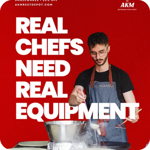 AKM ad: Real chefs need real equipment