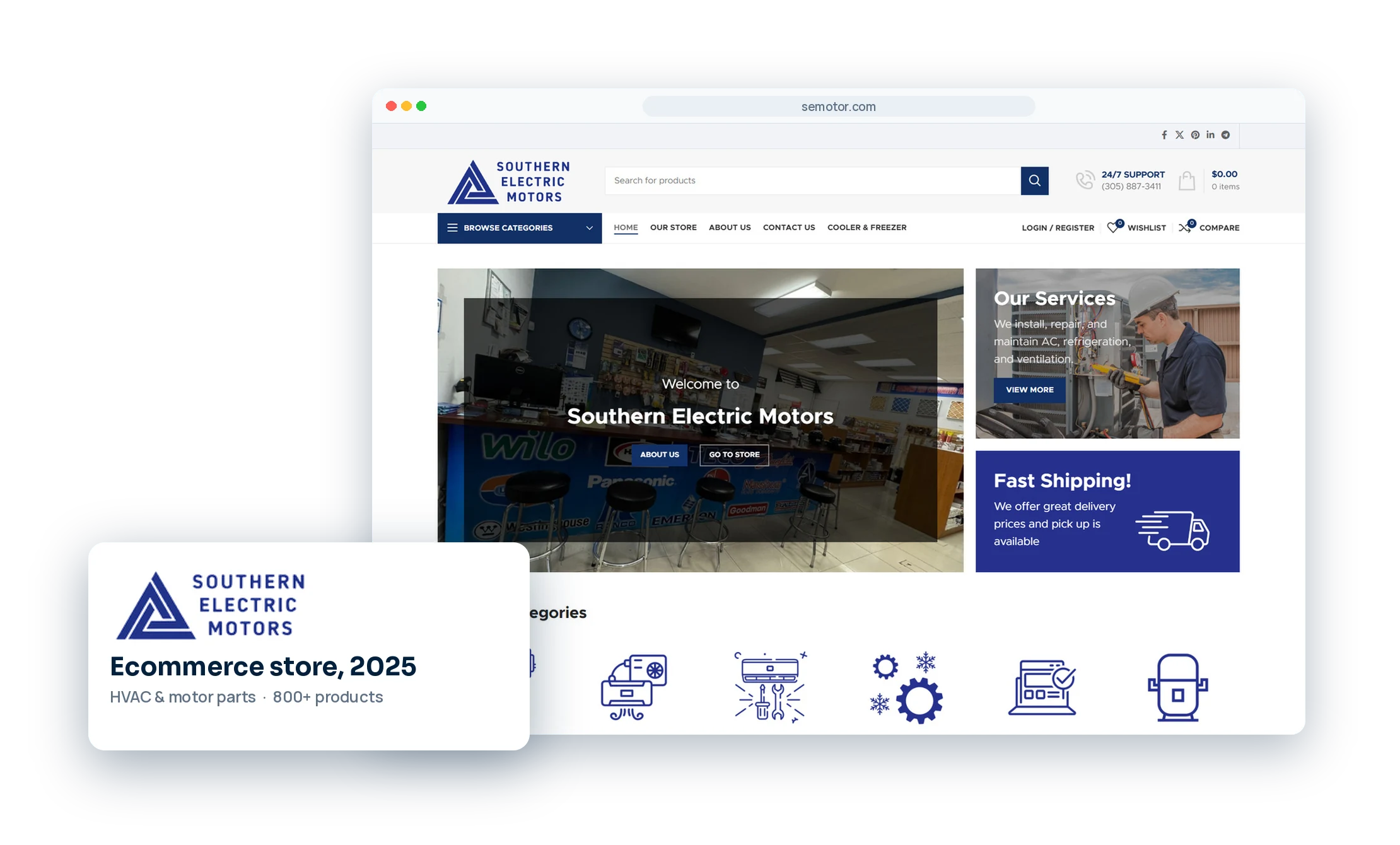 Southern Electric Motors ecommerce store