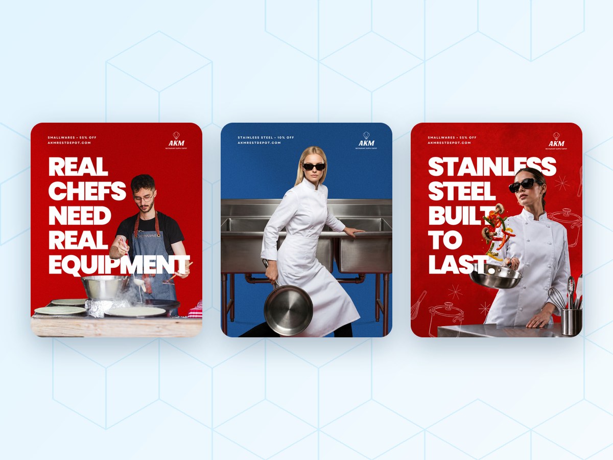 AKM Restaurant Supply Depot ad campaign
