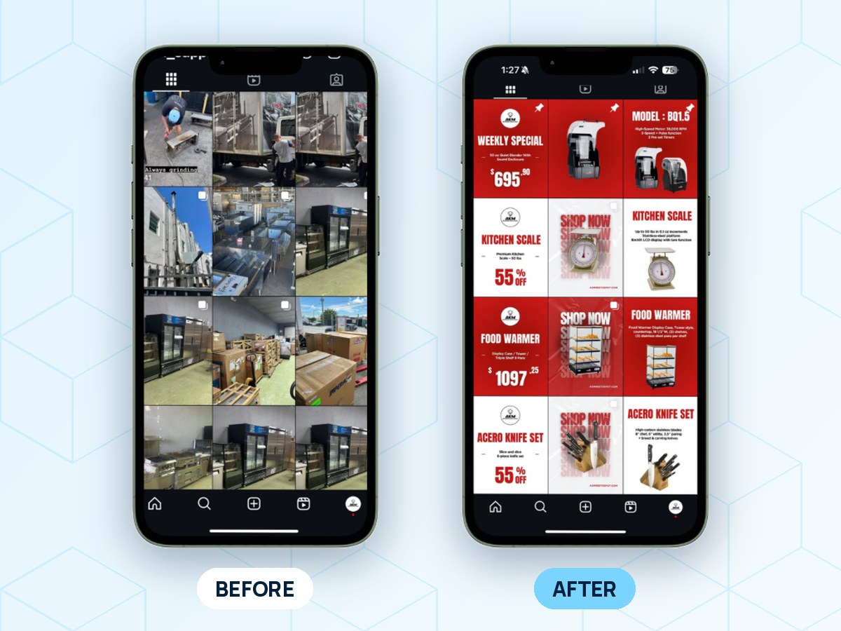 AKM Instagram before and after