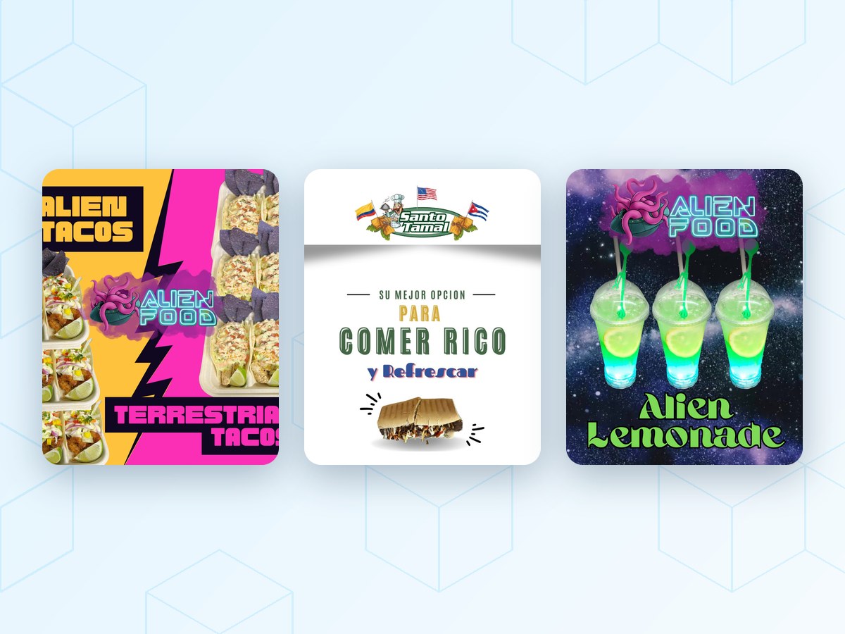Alien Food and Santo Tamal graphics