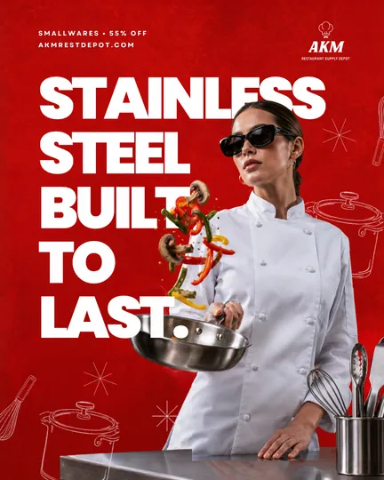 AKM stainless steel ad