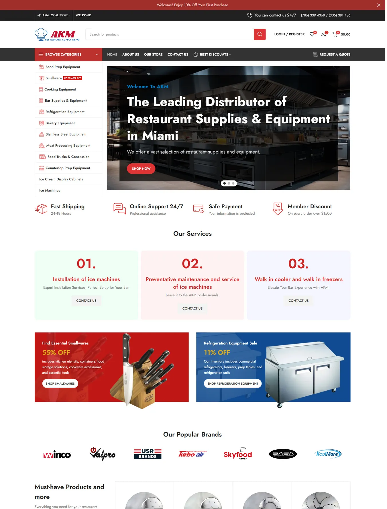 AKM Restaurant Supply Depot store built by TDA
