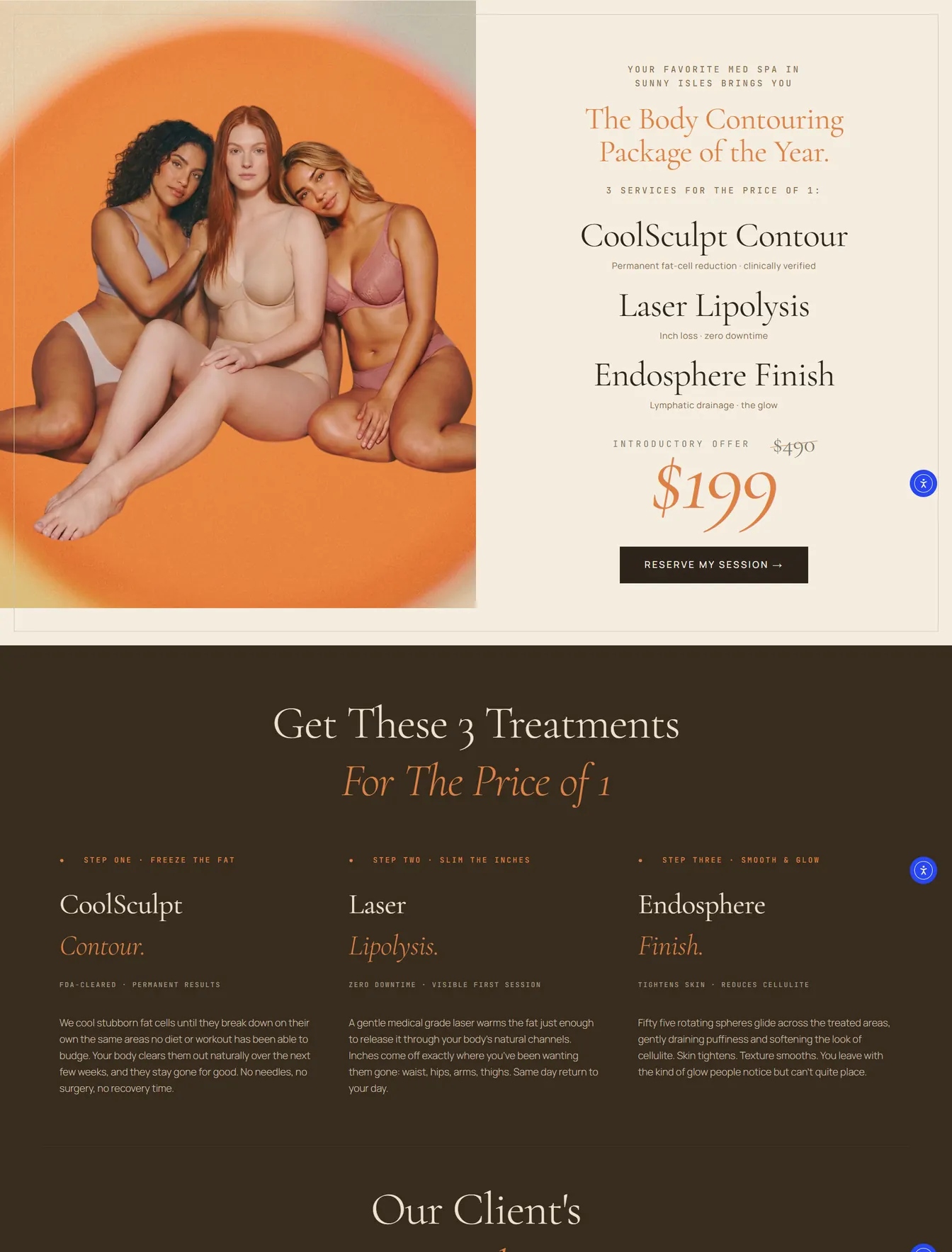 Rejuvenation Medical Aesthetics landing page